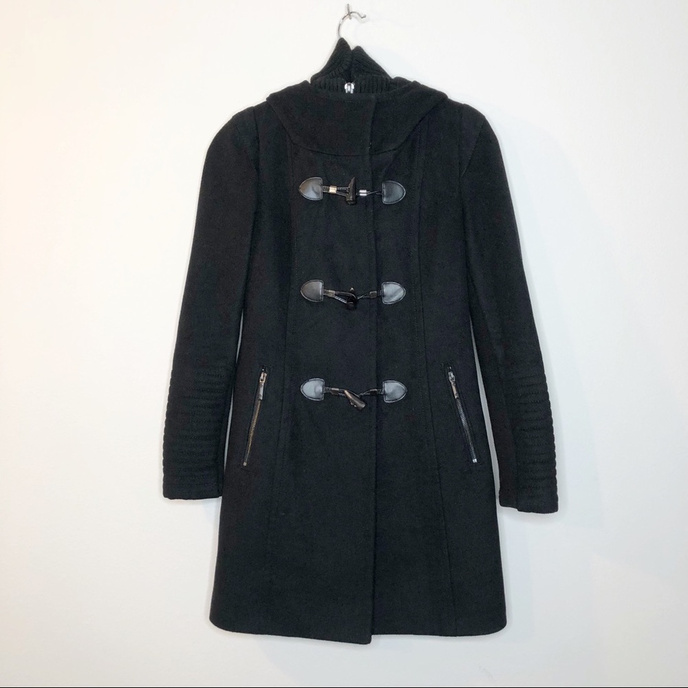 COPY - BCBGMaxAzria Samantha Toggle Black Wool Coat